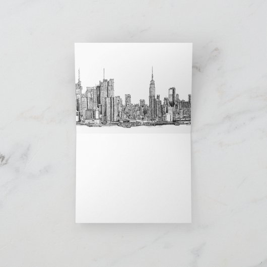 NYC pink hearts Karte (Innenseite)