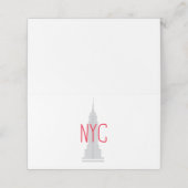 NYC PLATZKARTE (Außenseite Aufgefaltet)