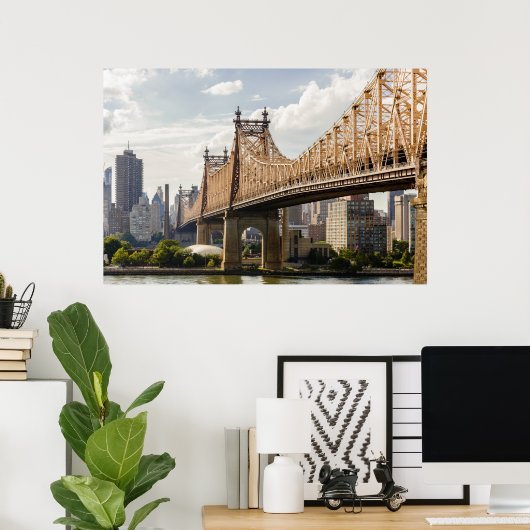 NYC Poster Queensboro Bridge (Heimbüro)
