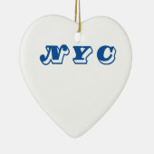 NYC Printed Keramik Heart Ornament (Rechts)