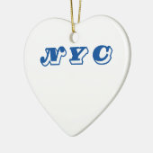 NYC Printed Keramik Heart Ornament (Links)