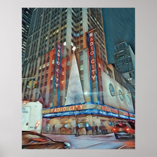 NYC Radio Music Hall Poster (Vorne)