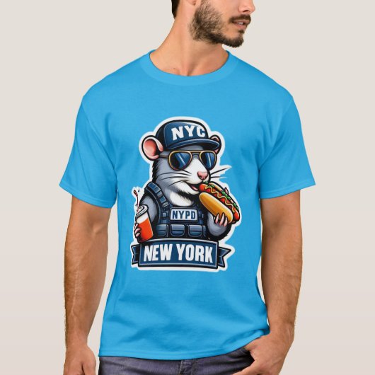 NYC RAT ESSEN EINEN HUNDEN T-Shirt (Vorderseite)