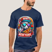 NYC RAT ESSEN NEW YORK PIZZA 2 T-Shirt (Vorderseite)