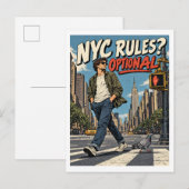 NYC-Regeln optional Postkarte (Vorne/Hinten)