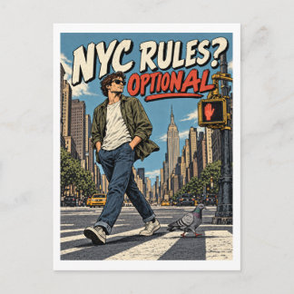 NYC-Regeln optional Postkarte