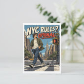 NYC-Regeln optional Postkarte (Stehend Vorderseite)