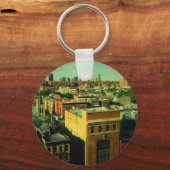 NYC Retrostil Skyline verändert Foto Schlüsselanhä Schlüsselanhänger (Vorderseite)