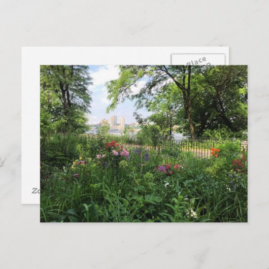NYC Riverside Park Hudson River New York Postcard Postkarte (Vorne/Hinten)