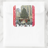NYC Rockefeller Center Ice Skaten Rink Sticker (Tasche)