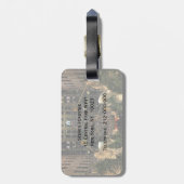 NYC Rockefeller Center Xmas Tree Falling Snow Gepäckanhänger (Rückseite vertikal)