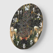 NYC Rockefeller Center Xmas Tree Falling Snow Große Wanduhr (Winkel)
