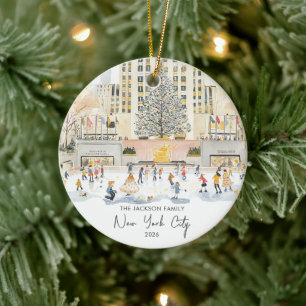 NYC Rockefeller Weihnachten Keramik Ornament