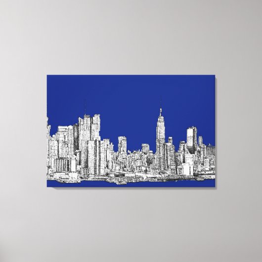 NYC rosa royblau Leinwanddruck (Vorderseite)