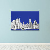 NYC rosa royblau Leinwanddruck (Insitu (Holzboden))