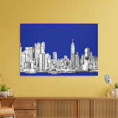 NYC rosa royblau Leinwanddruck (Insitu (Wohnzimmer))