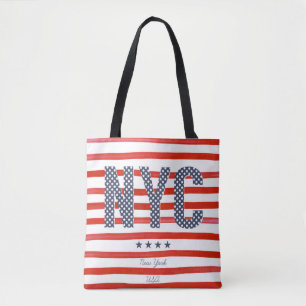 NYC   Rot-, weißer u. Blauerentwurf Tasche