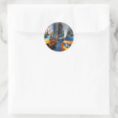 NYC RUNDER AUFKLEBER (Tasche)