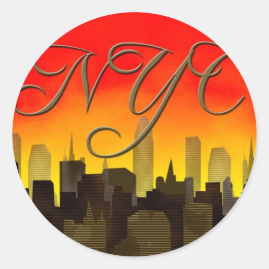 Nyc Runder Aufkleber (Vorderseite)