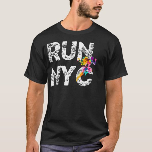 NYC Running man New York Runner Shirt Run Marathon (Vorderseite)