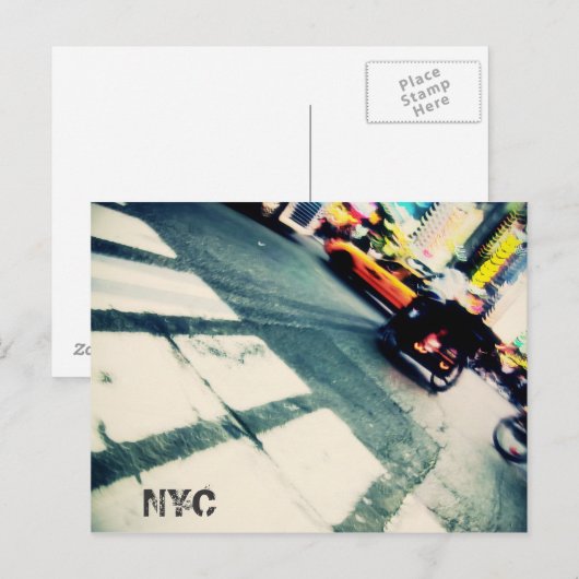 NYC Rush Postcard Postkarte (Vorne/Hinten)