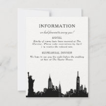 NYC Schwarz-Weiß-Informationskarte