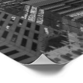 NYC Schwarz-weiß New York City Skyline Poster (Ecke)