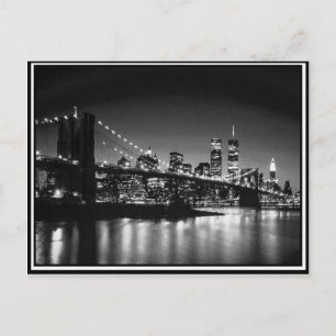 NYC schwarz-weiß Postkarte