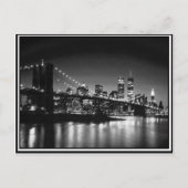 NYC schwarz-weiß Postkarte (Vorderseite)