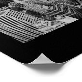 NYC Schwarz-weiß Red Vintag Manhattan Poster (Ecke)
