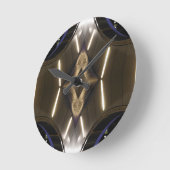 NYC Sehenswürdigkeiten Futuristische, ungewöhnlich Runde Wanduhr (Winkel)