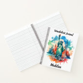 NYC-Sehenswürdigkeiten unter dem pulsierenden Himm Notizblock (Innenseite)