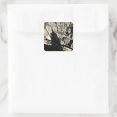 NYC Shadow Quadratischer Aufkleber (Tasche)