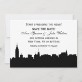 NYC Silhouette DIY BG Color Save the Date Wh2 (Rückseite)