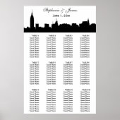 NYC Silhouette DIY BG Farbsitzdiagramm Poster (Vorne)