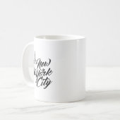 NYC-Skripttext Kaffeetasse (Vorderseite Links)
