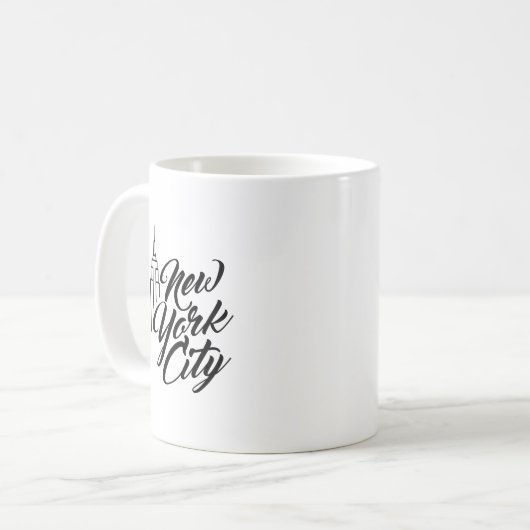 NYC-Skripttext Kaffeetasse (Vorderseite Links)