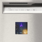 NYC Skycraper Lila Empire State Gebäude Night Magnet (In Situ (Geschirrspüler))
