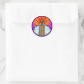 NYC Skycraper-Sticker Runder Aufkleber (Tasche)
