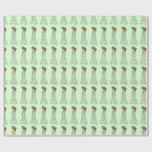 NYC Skycraper Wreath Holiday New York Weihnachten Geschenkpapier (Flach)