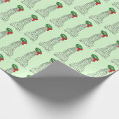 NYC Skycraper Wreath Holiday New York Weihnachten Geschenkpapier (Ecke)