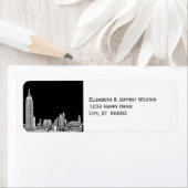 NYC Skyline 01 Etched DIY BG Address Label (Insitu)