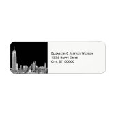 NYC Skyline 01 Etched DIY BG Address Label (Vorne)