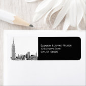 NYC Skyline 01 Etched DIY BG Address Label (Insitu)