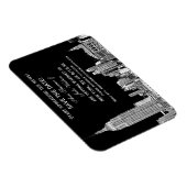 NYC Skyline 01 Etched DIY BG Color Save the Date Magnet (Rechte Seite)