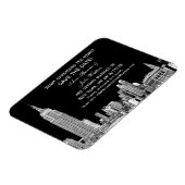 NYC Skyline 01 Etched DIY BG Color Save the Date Magnet (Linke Seite)