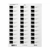 NYC Skyline 01 Etched Starry DIY BG Address Label (Vorne)