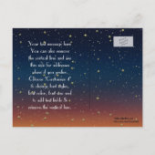 NYC Skyline 01 Etched Sunset Starry Save the Date Ankündigungspostkarte (Rückseite)