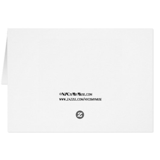 NYC Skyline 01 Etched Tischnummer Card (Rückseite Horizontal)