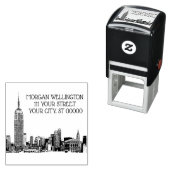 NYC Skyline 01 Rücksendeadresse für Starke Namen Permastempel (Beispiel)